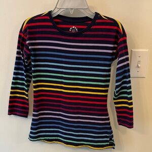 Primary Multicolor Striped Long Sleeve Tee